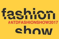 yellow poster that says ATD Fashion Show