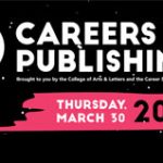 Black and Pink promotional banner titled "Careers in Publishing"