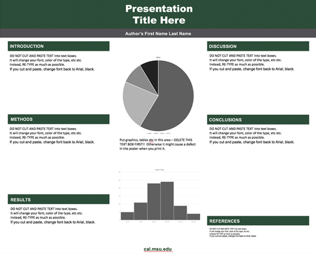 Graphic showing a mockup of the first academic paper template in official MSU branding