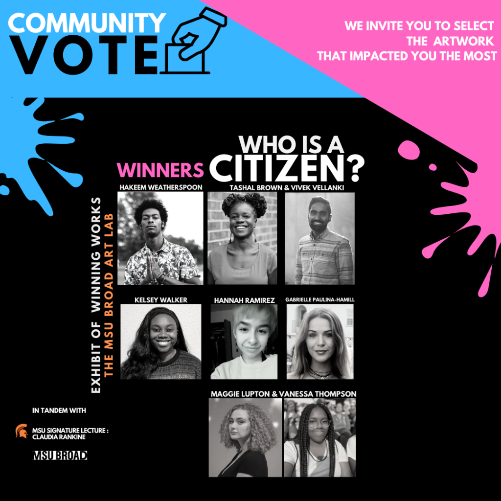 poster graphic of who is a citizen winners