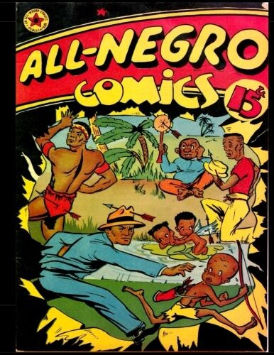 a comic book cover with a bunch of people on it called 'All-Negro comics'