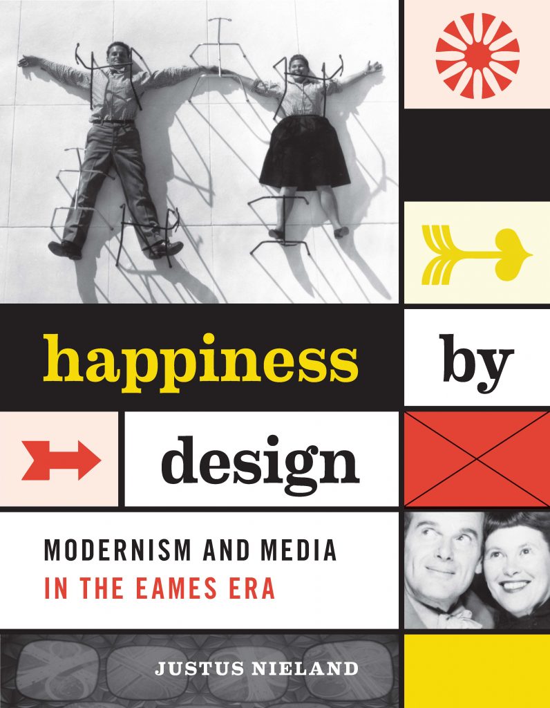 A book cover with colorful symbols and a picture of two people laying down together. 