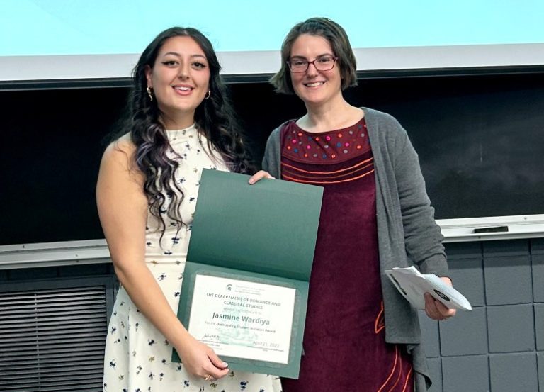 2022-2023 Romance and Classical Studies Departmental Awards Presented