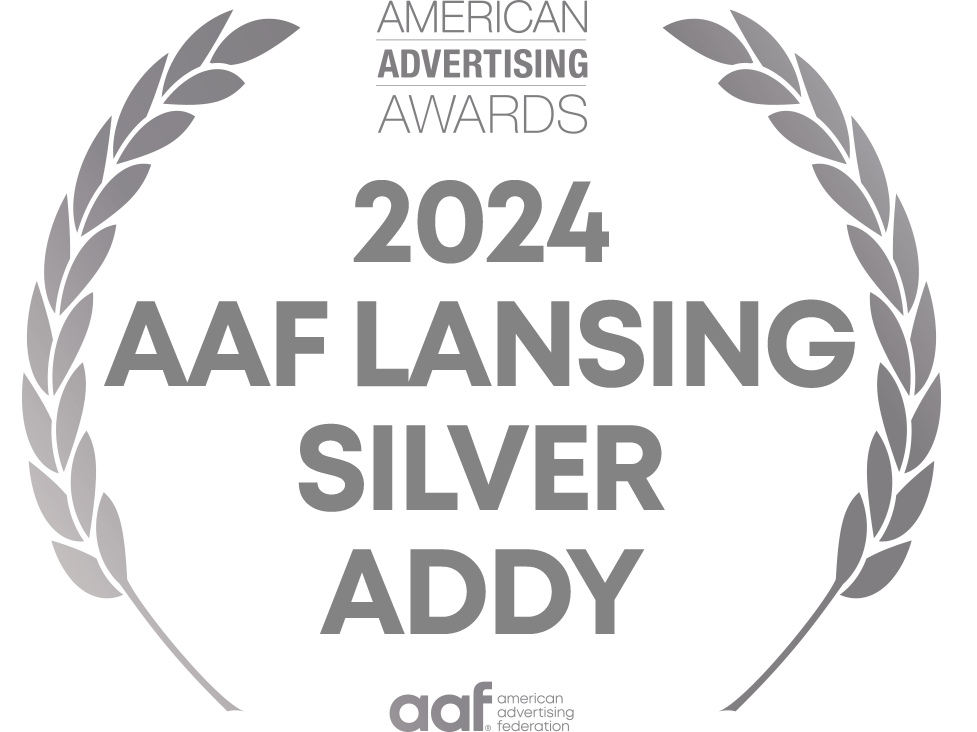 Award Graphic for 2024 AAF Lansing Silver ADDY Award