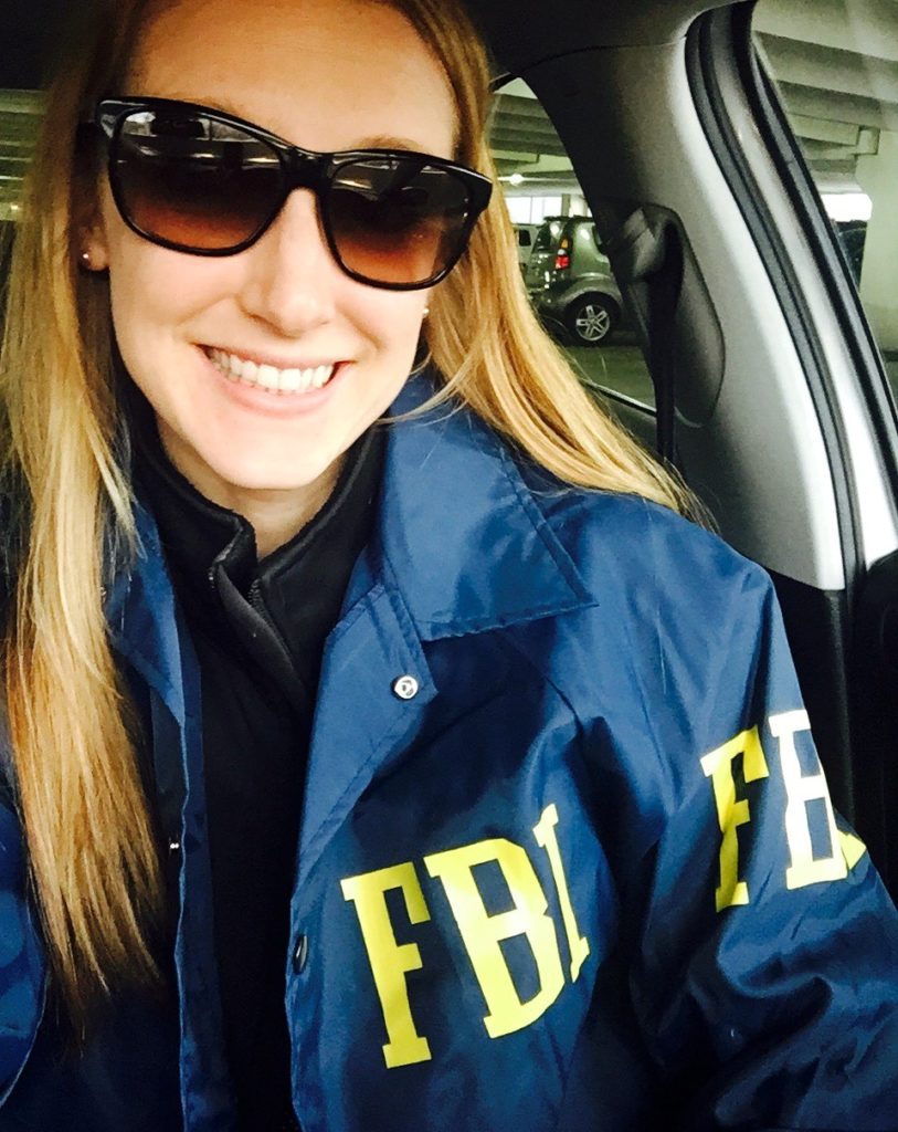 Portrait of Lauyren Haight in her FBI jacket.