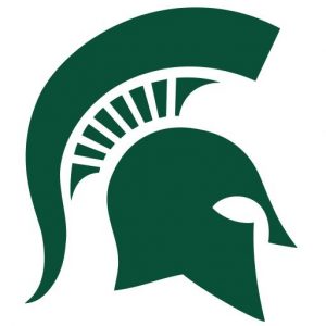 Green Spartan head logo